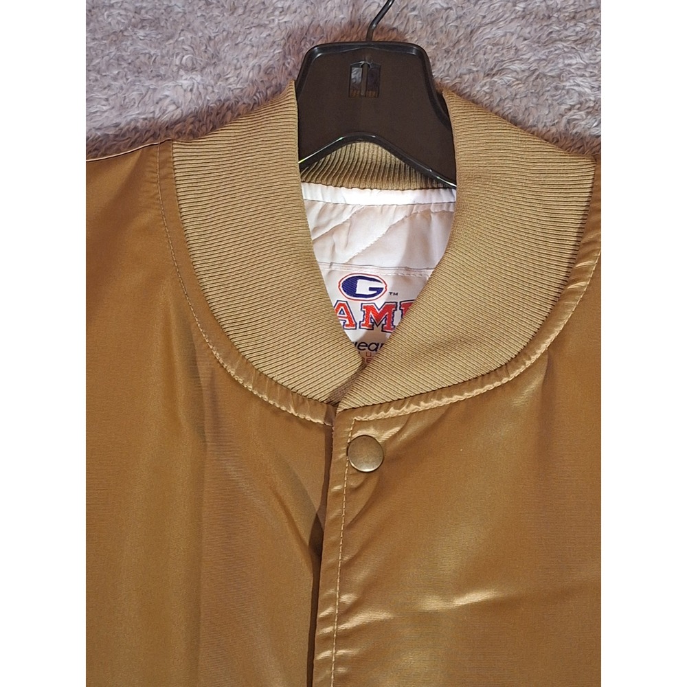 GAME Sportswear Mens Nylon Bomber Jacket XXL Harness Racing Horse Gold USA 81864 - Picture 6 of 16